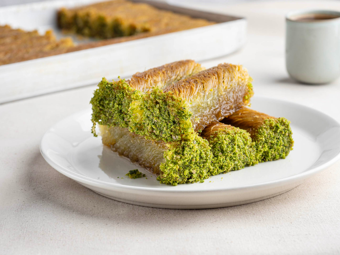 Vegan Rolled Kadayif with Pistachio